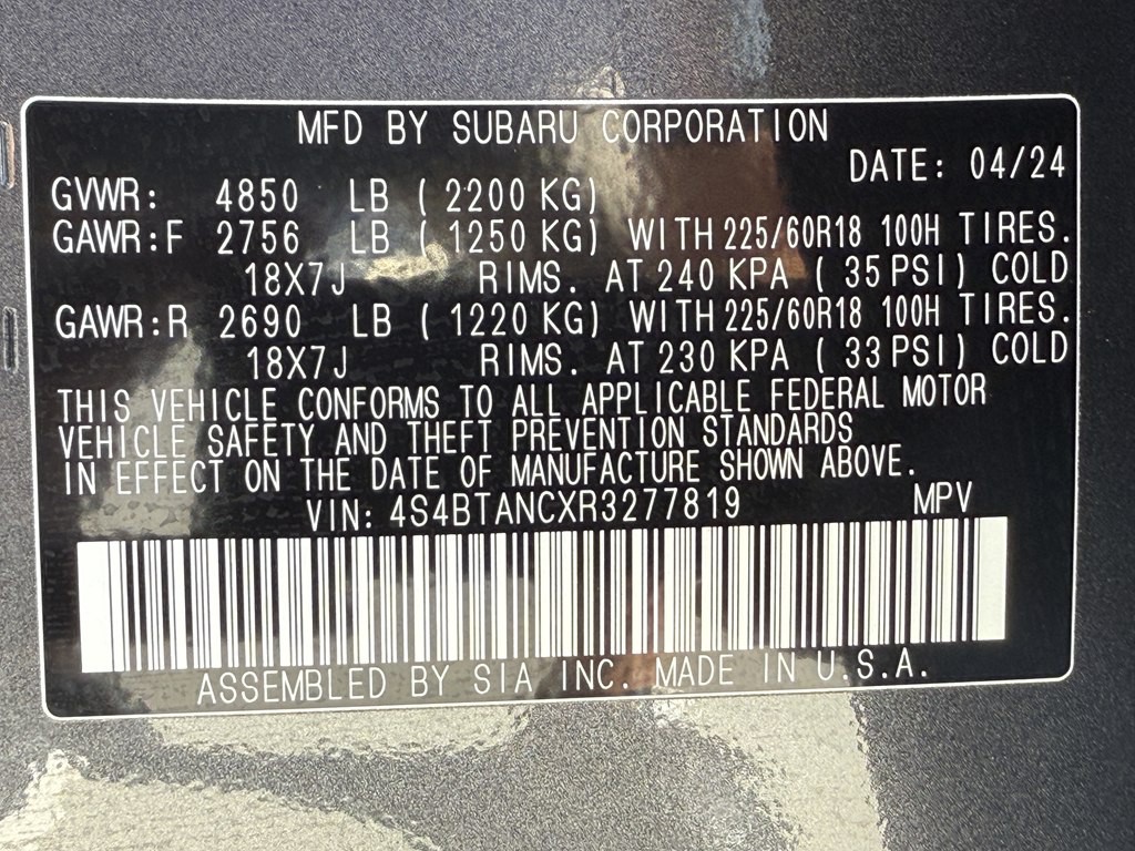 2024 Subaru Outback Image 50