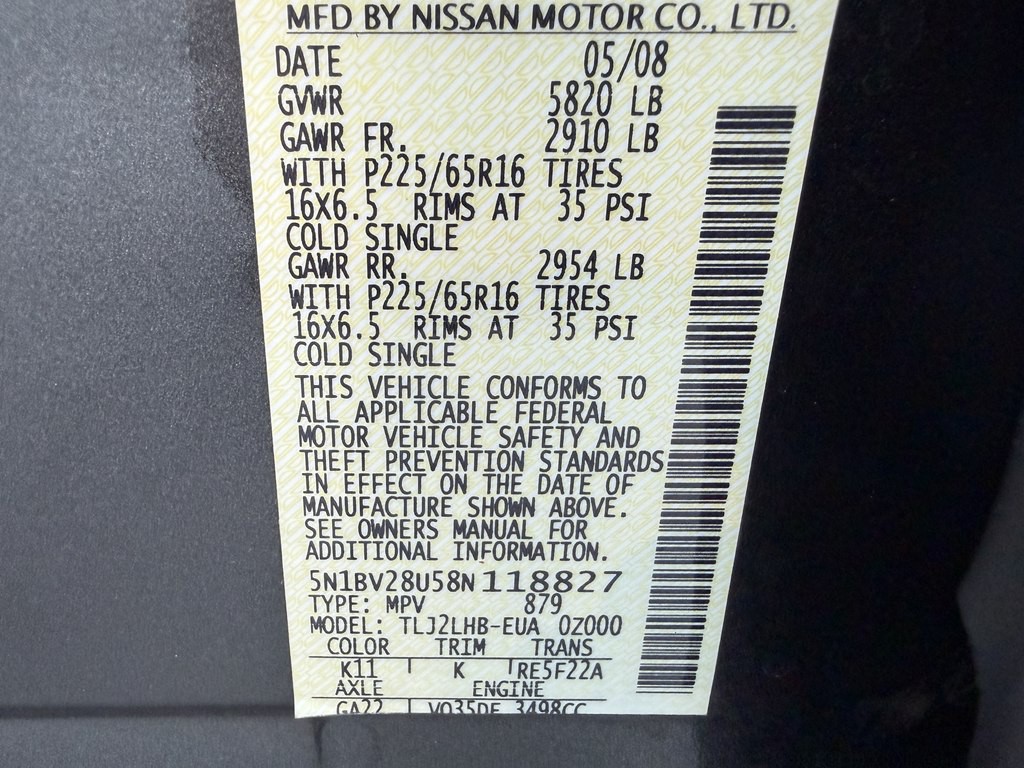 2008 Nissan Quest Image 37