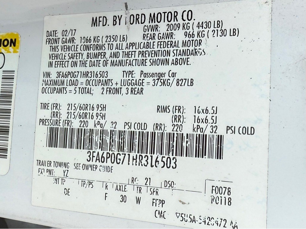 2017 Ford Fusion Image 14