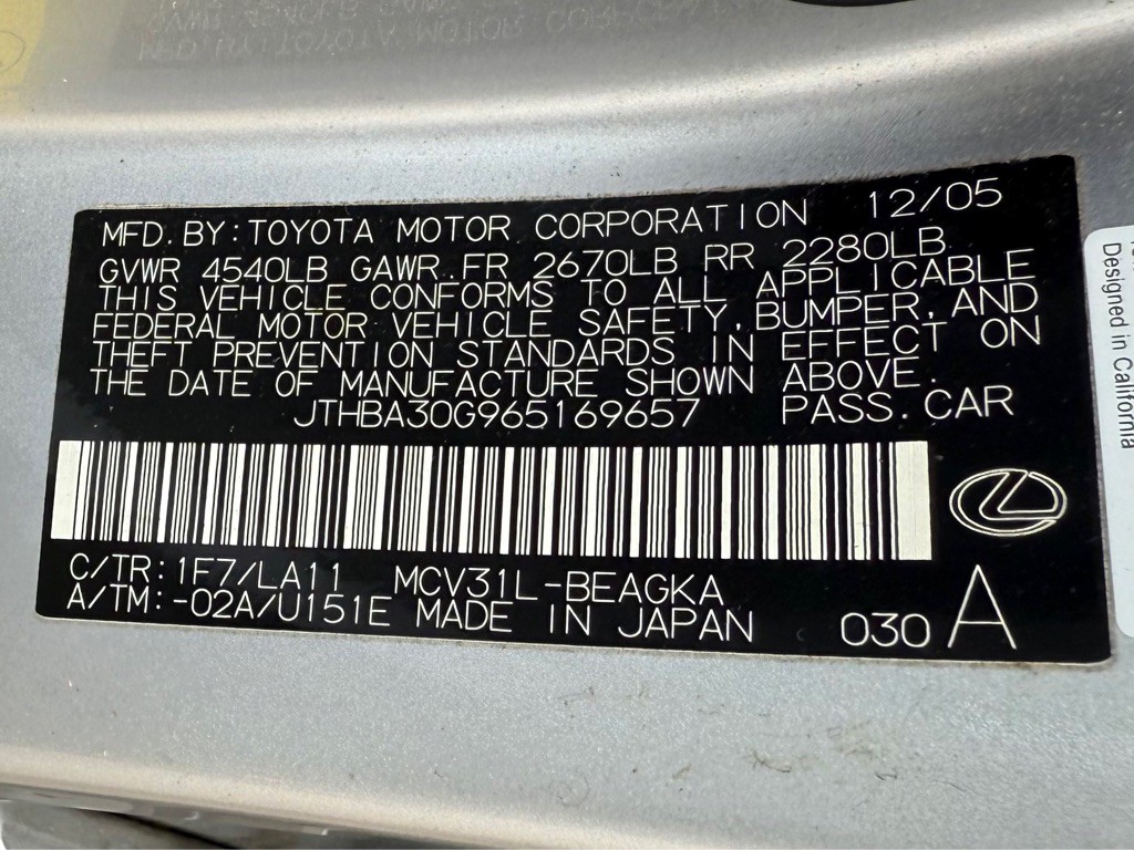 2006 Lexus ES Image 7
