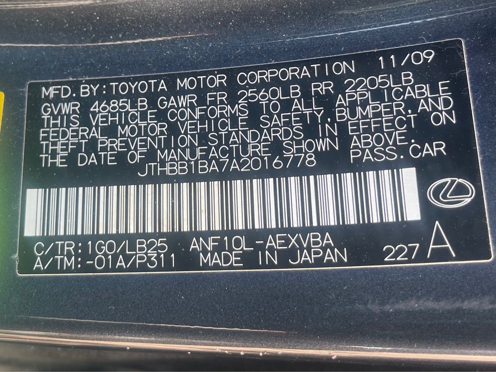 2010 Lexus HS Image 6