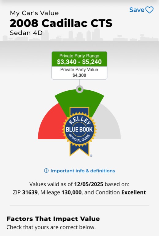 2008 Cadillac CTS Image 12