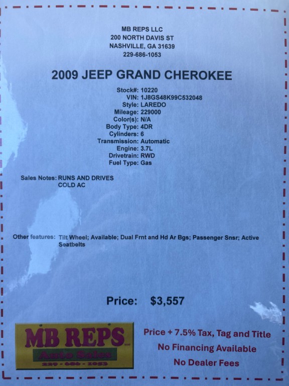 2009 Jeep Grand Cherokee Image 12