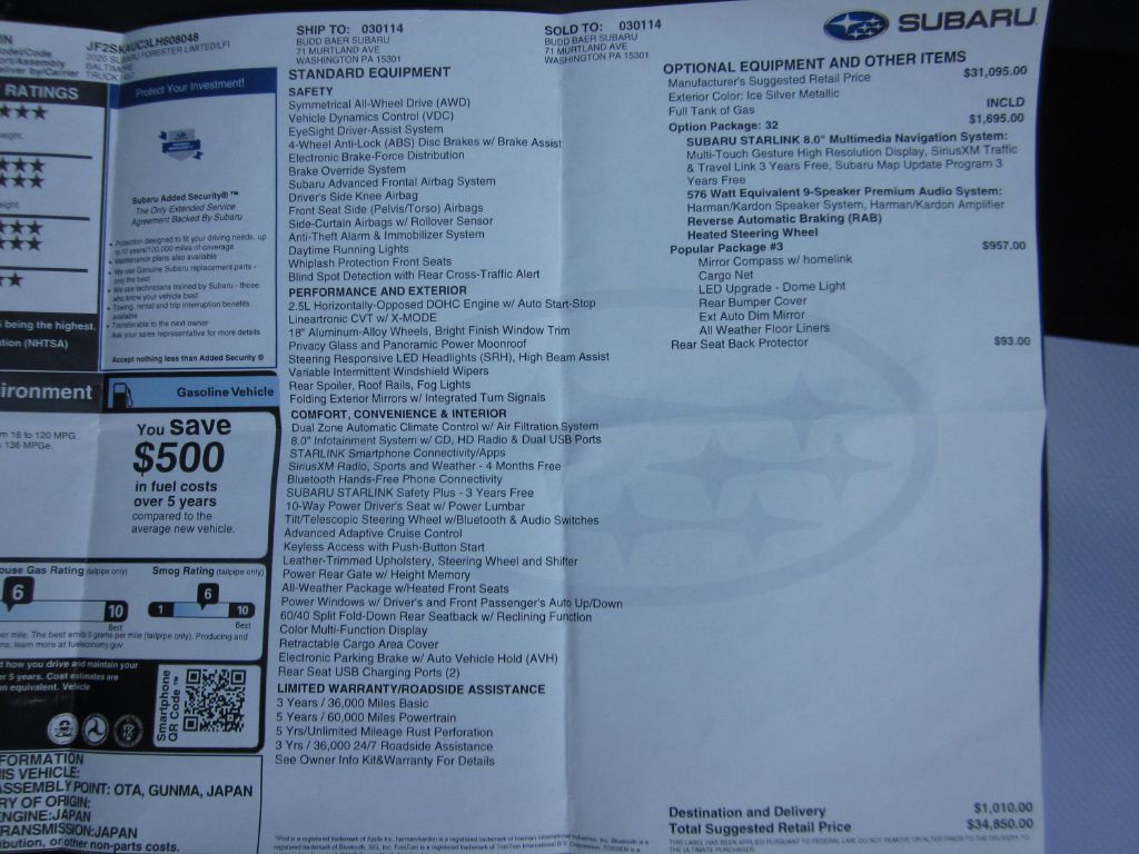 2020 Subaru Forester Image 67