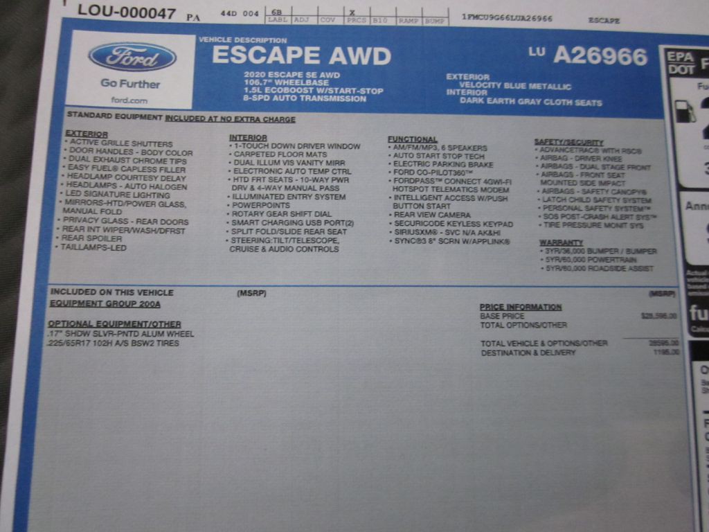 2020 Ford Escape Image 79
