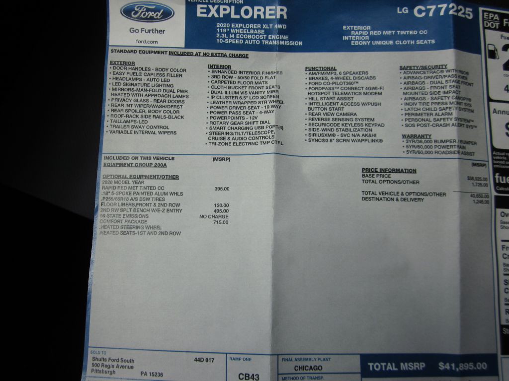 2020 Ford Explorer Image 81