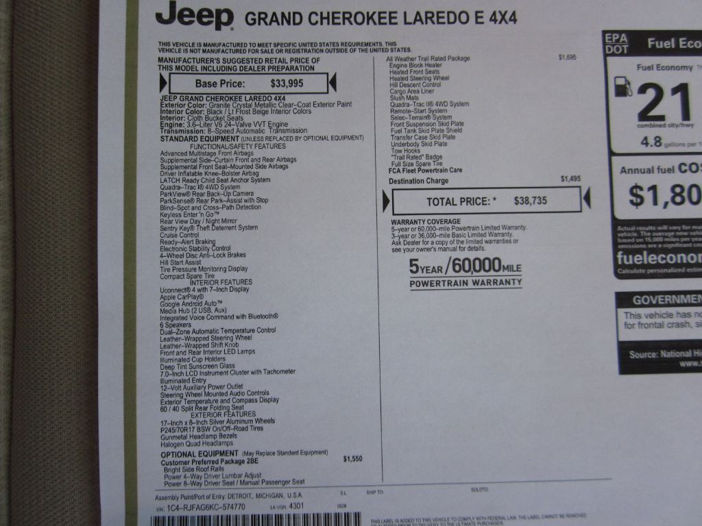 2019 Jeep Grand Cherokee Image 53