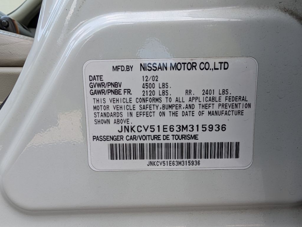 2003 INFINITI G35 Image 31