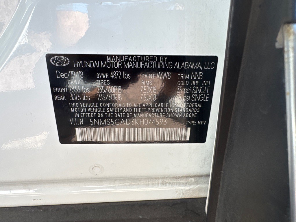 2019 Hyundai Santa Fe Image 37