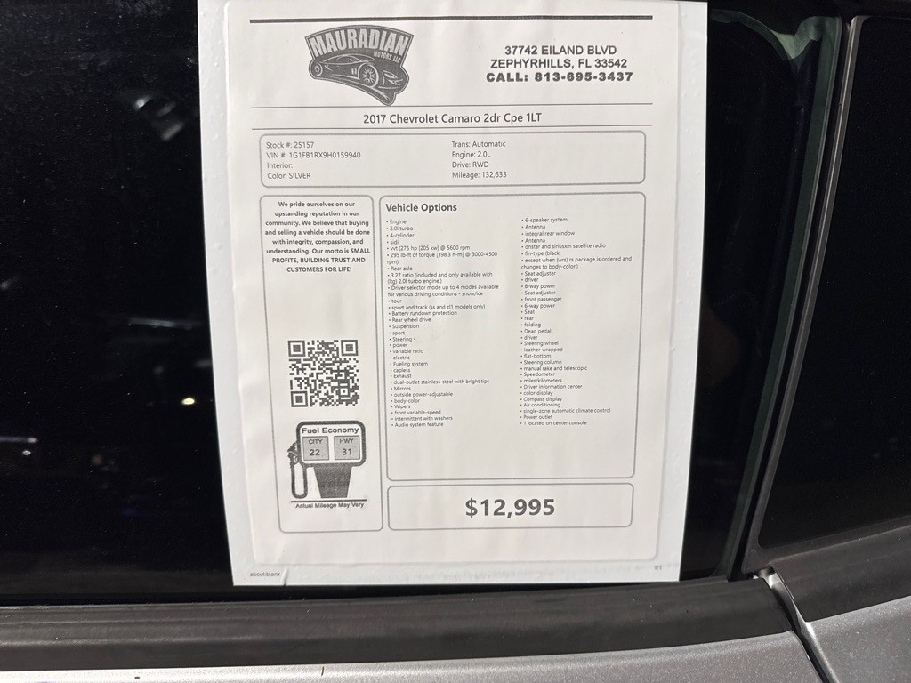 2017 Chevrolet Camaro Image 17