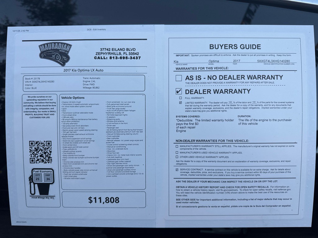 2017 Kia Optima Image 35