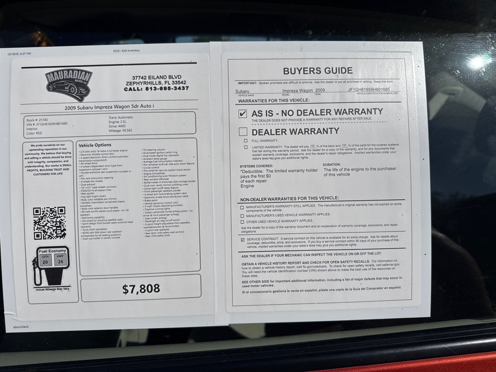 2009 Subaru Impreza Image 22