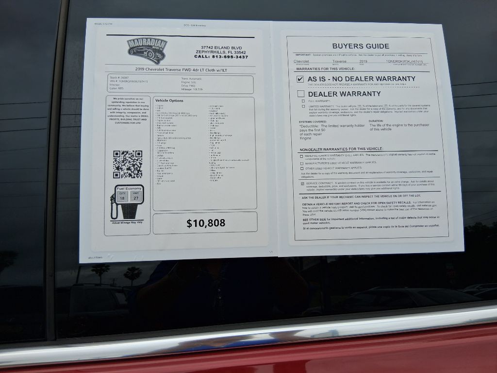 2019 Chevrolet Traverse Image 10