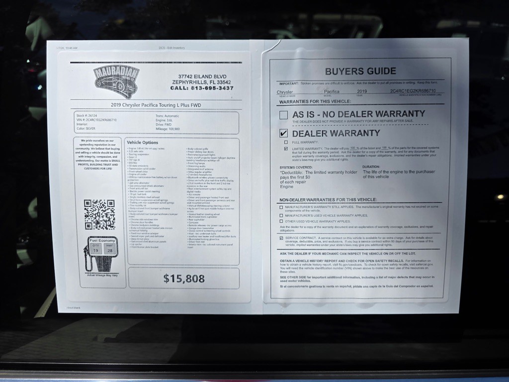 2019 Chrysler Pacifica Image 14