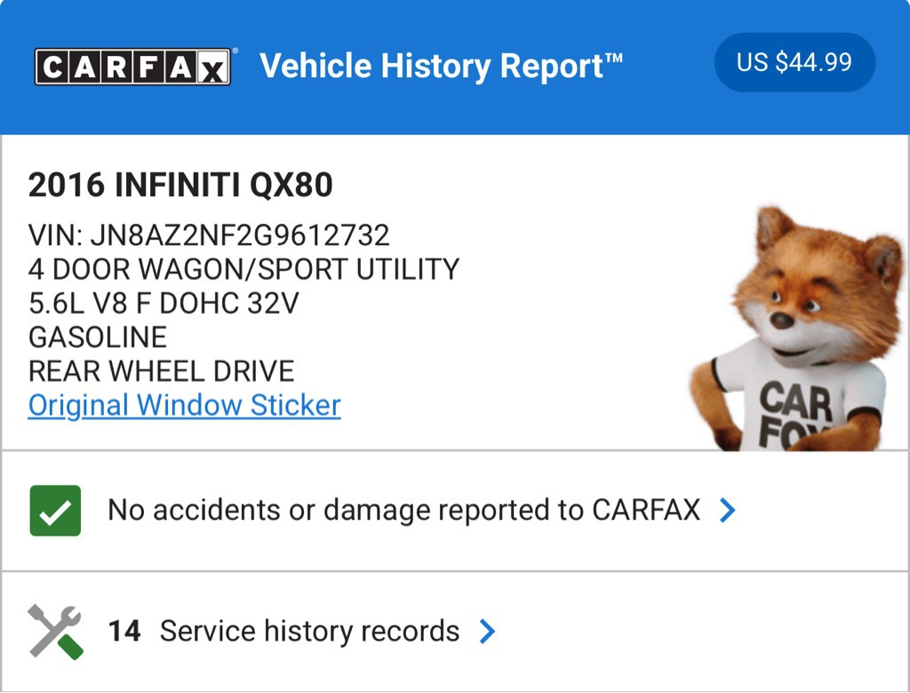 2016 INFINITI QX80 Image 49