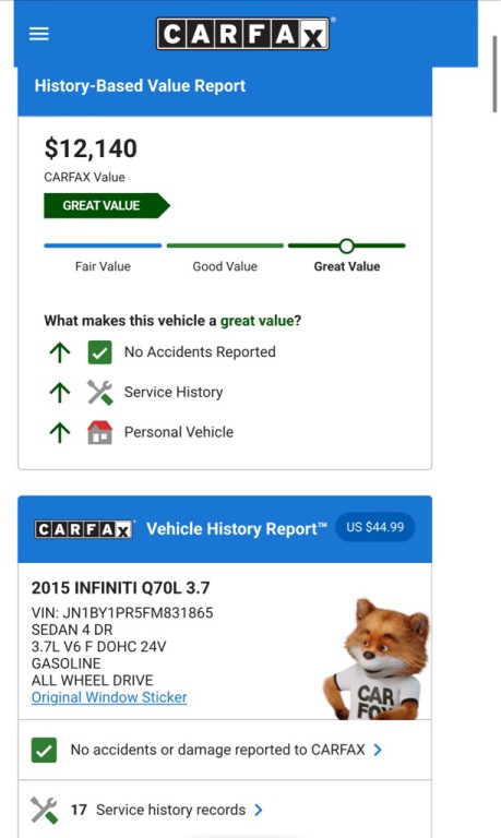 2015 INFINITI Q70 Image 42