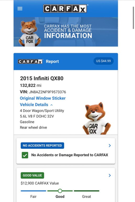 2015 INFINITI QX80 Image 50