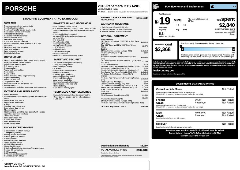 2016 Porsche Panamera Image 4
