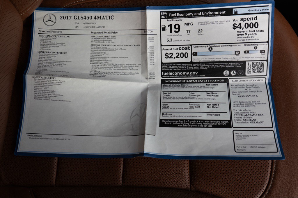 2017 Mercedes-Benz GLS-Class Image 70