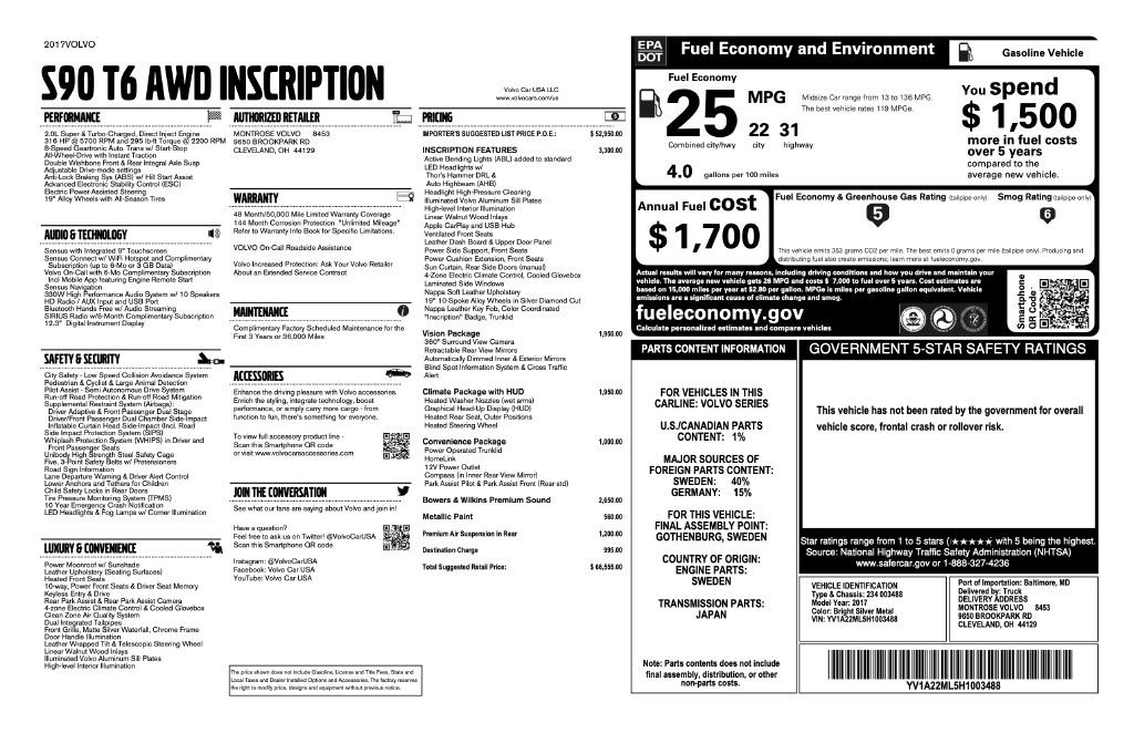 2017 Volvo S90 Image 10