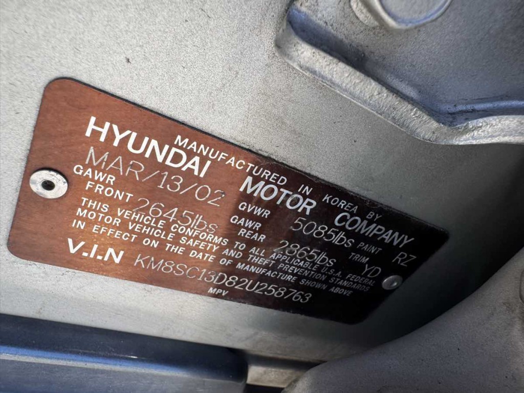 2002 Hyundai Santa Fe Image 17