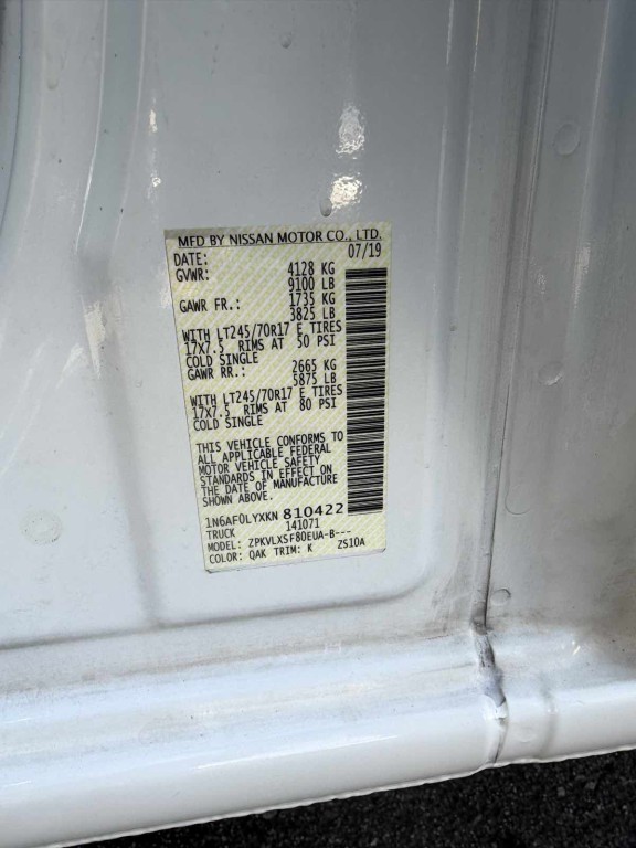 2019 Nissan NV Image 22