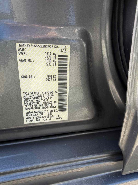 2016 Nissan Altima Image 15