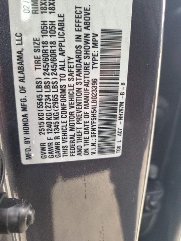 2020 Honda Pilot Image 34