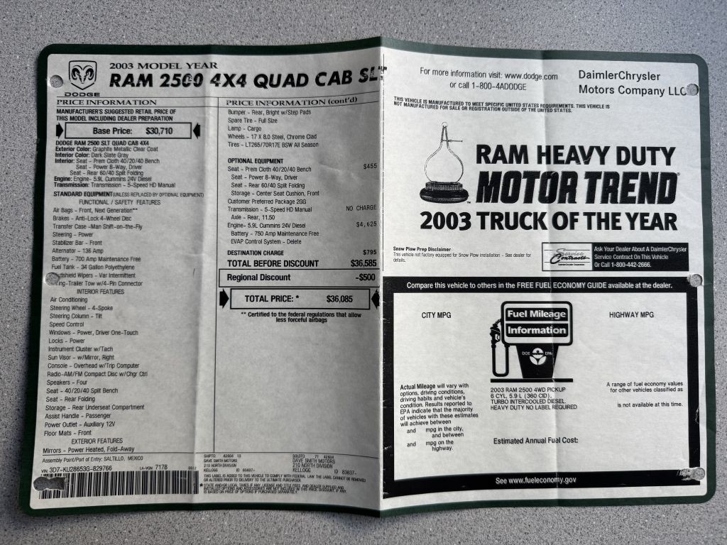 2003 Dodge Ram 2500 Image 29