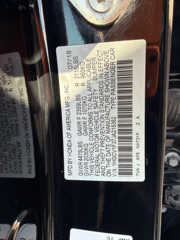 2018 Honda Accord Image 9