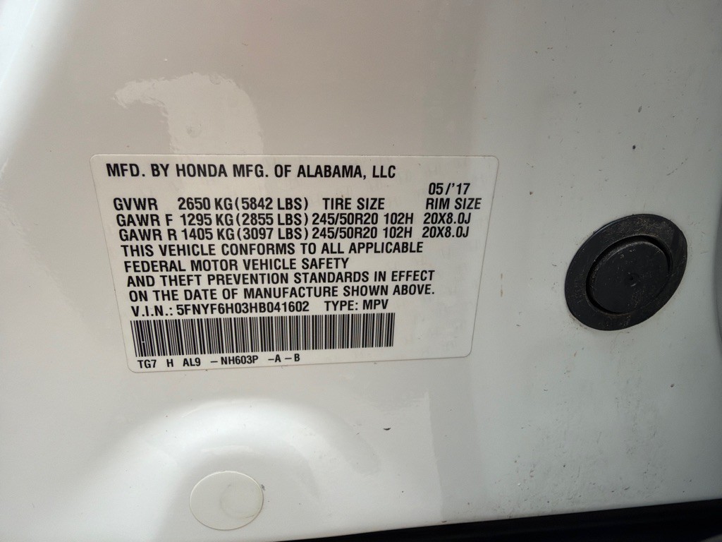 2017 Honda Pilot Image 10