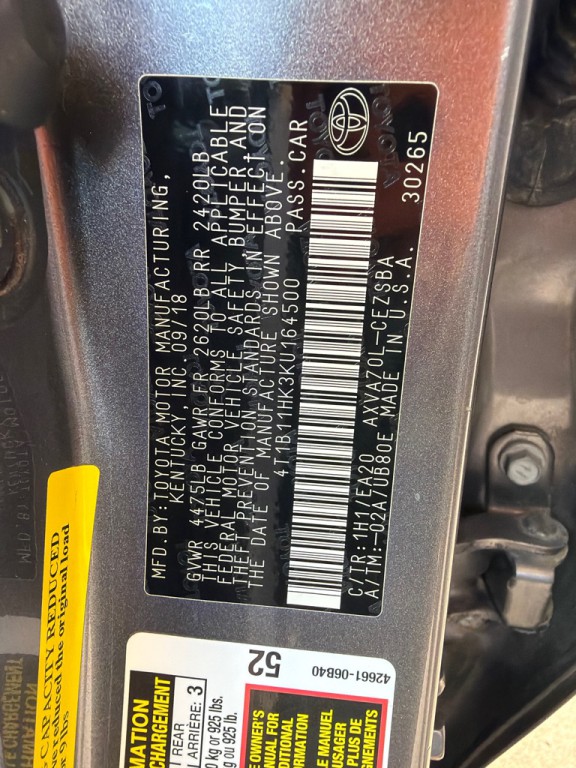 2019 Toyota Camry Image 9