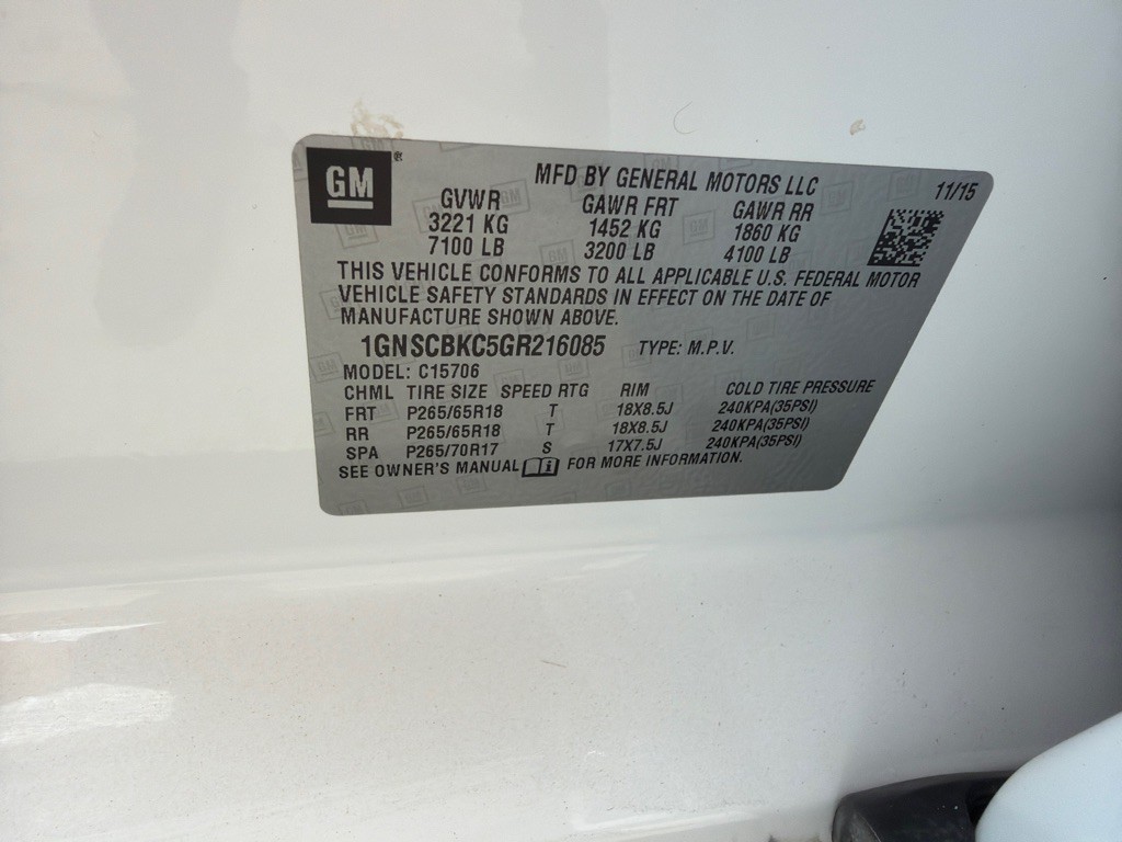 2016 Chevrolet Tahoe Image 10
