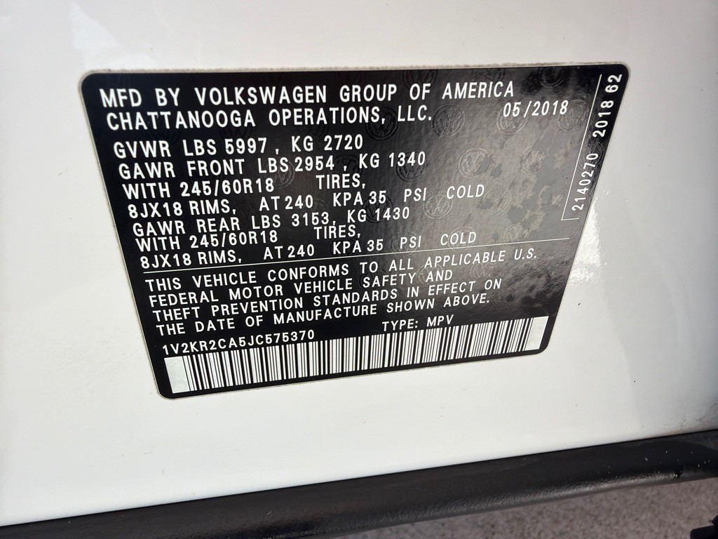 2018 Volkswagen Atlas Image 10
