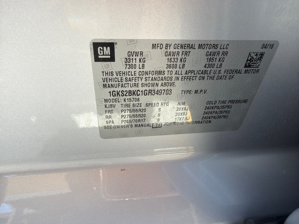 2016 GMC Yukon Image 10