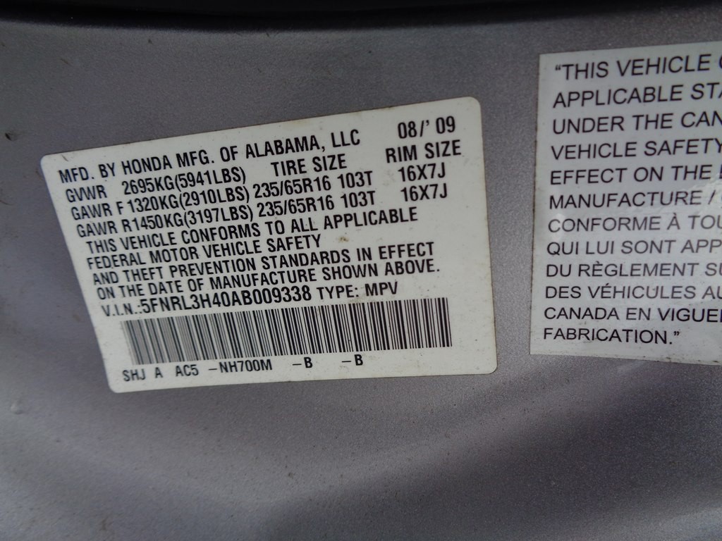 2010 Honda Odyssey Image 87