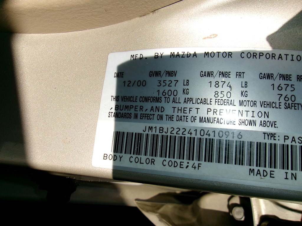 2001 Mazda Protege Image 75