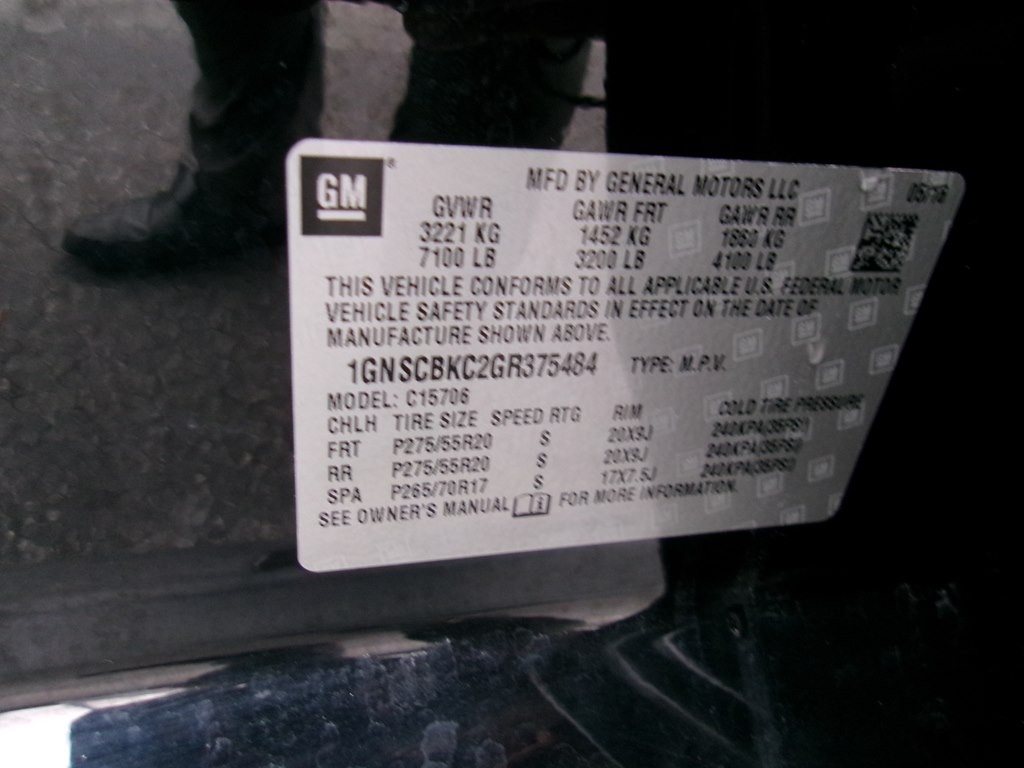 2016 Chevrolet Tahoe Image 87