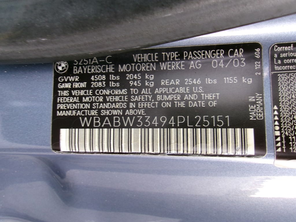 2004 BMW 3 Series Image 98