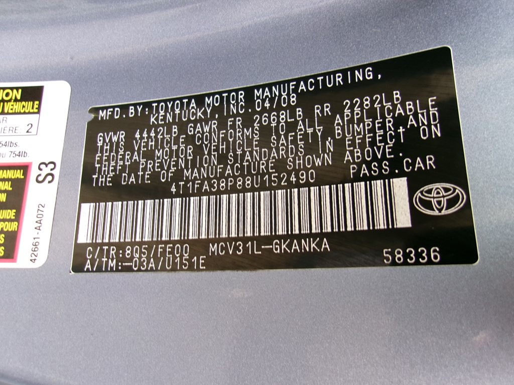 2008 Toyota Camry Image 104