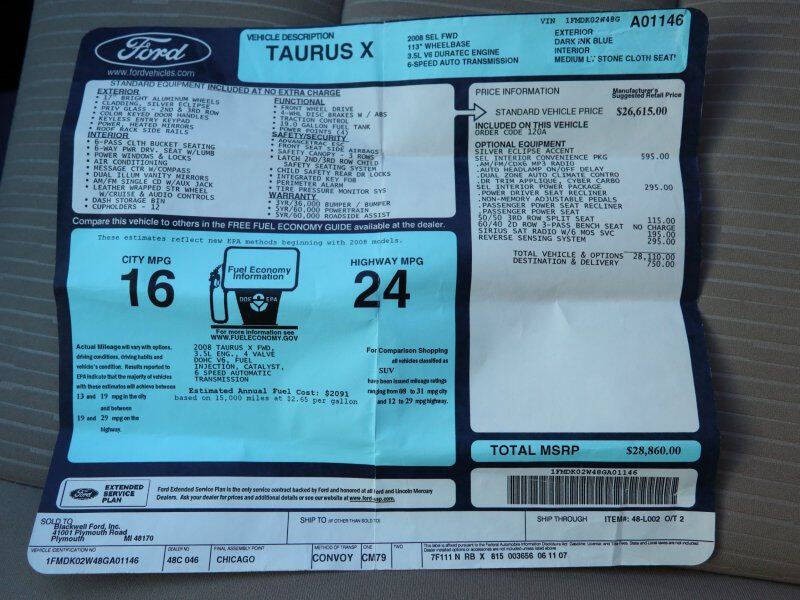 2008 Ford Taurus Image 12