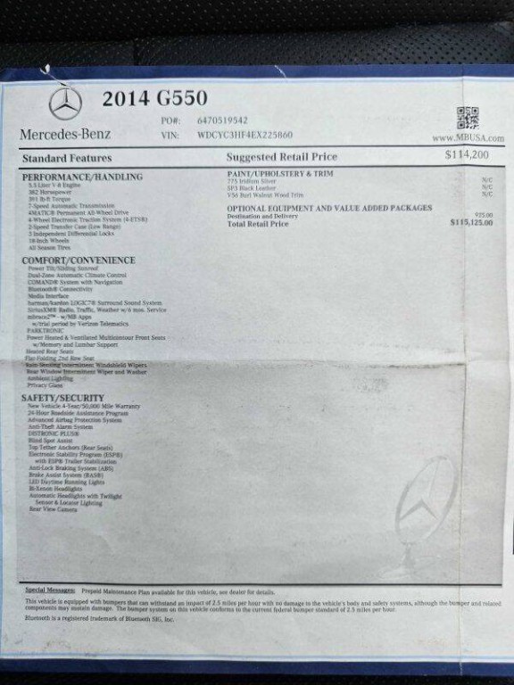 2014 Mercedes-Benz G-Class Image 18
