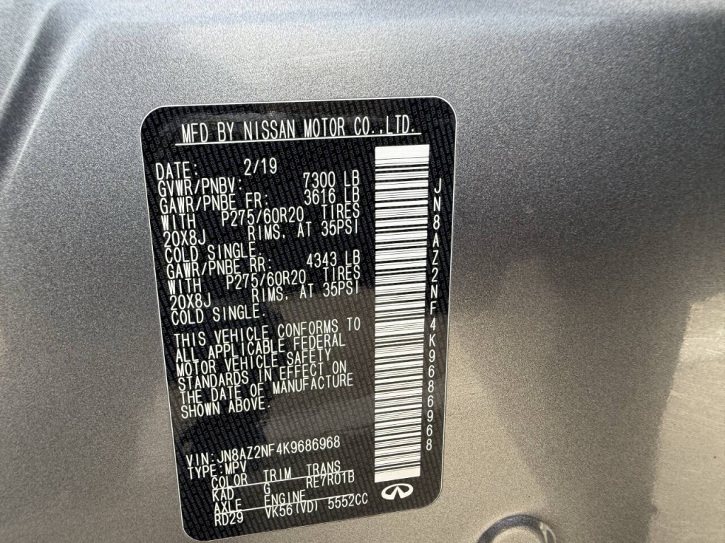 2019 INFINITI QX80 Image 20