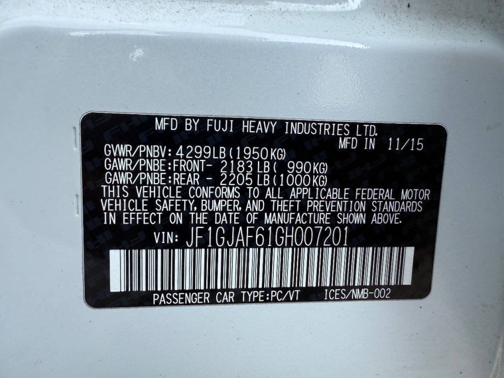 2016 Subaru Impreza Image 12