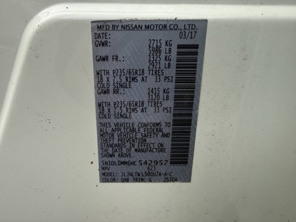 2017 INFINITI QX60 Image 28