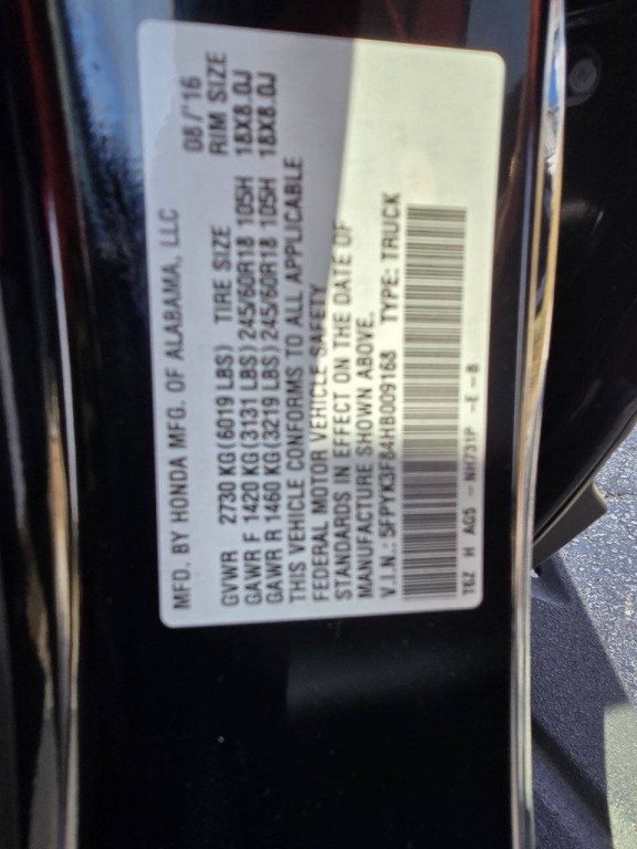 2017 Honda Ridgeline Image 20