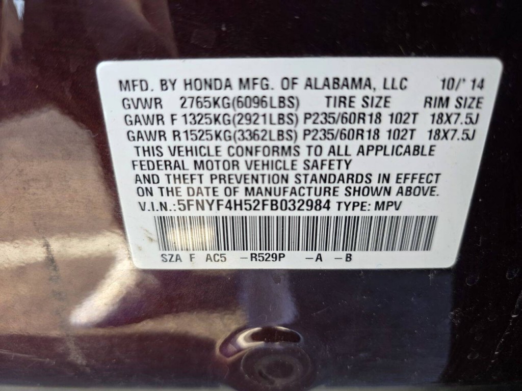 2015 Honda Pilot Image 19