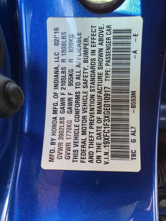 2016 Honda Civic Image 19