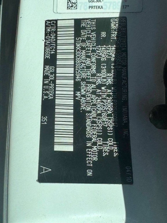 2011 Toyota Sienna Image 25