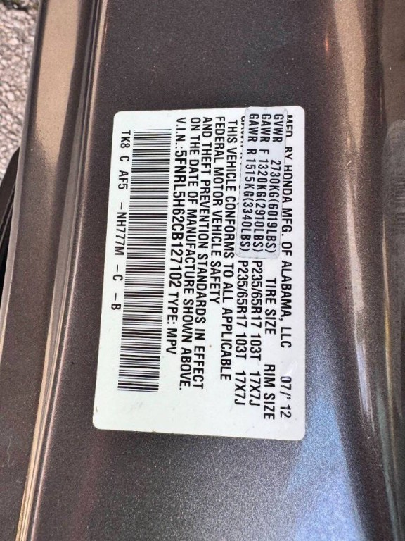 2012 Honda Odyssey Image 28